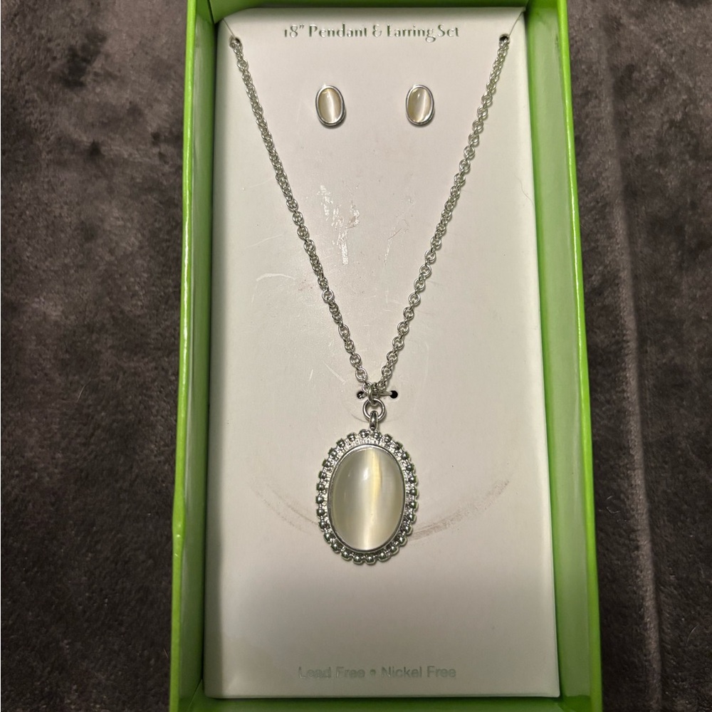 Brand new pendant and earring set